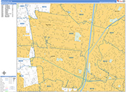South Gate  Wall Map Basic Style